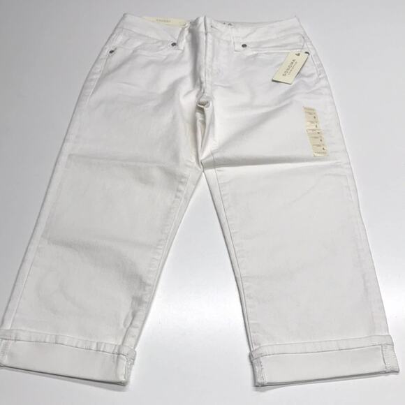 SONOMA Womens 4 Modern Fit Capri White Jeans - Picture 1 of 3